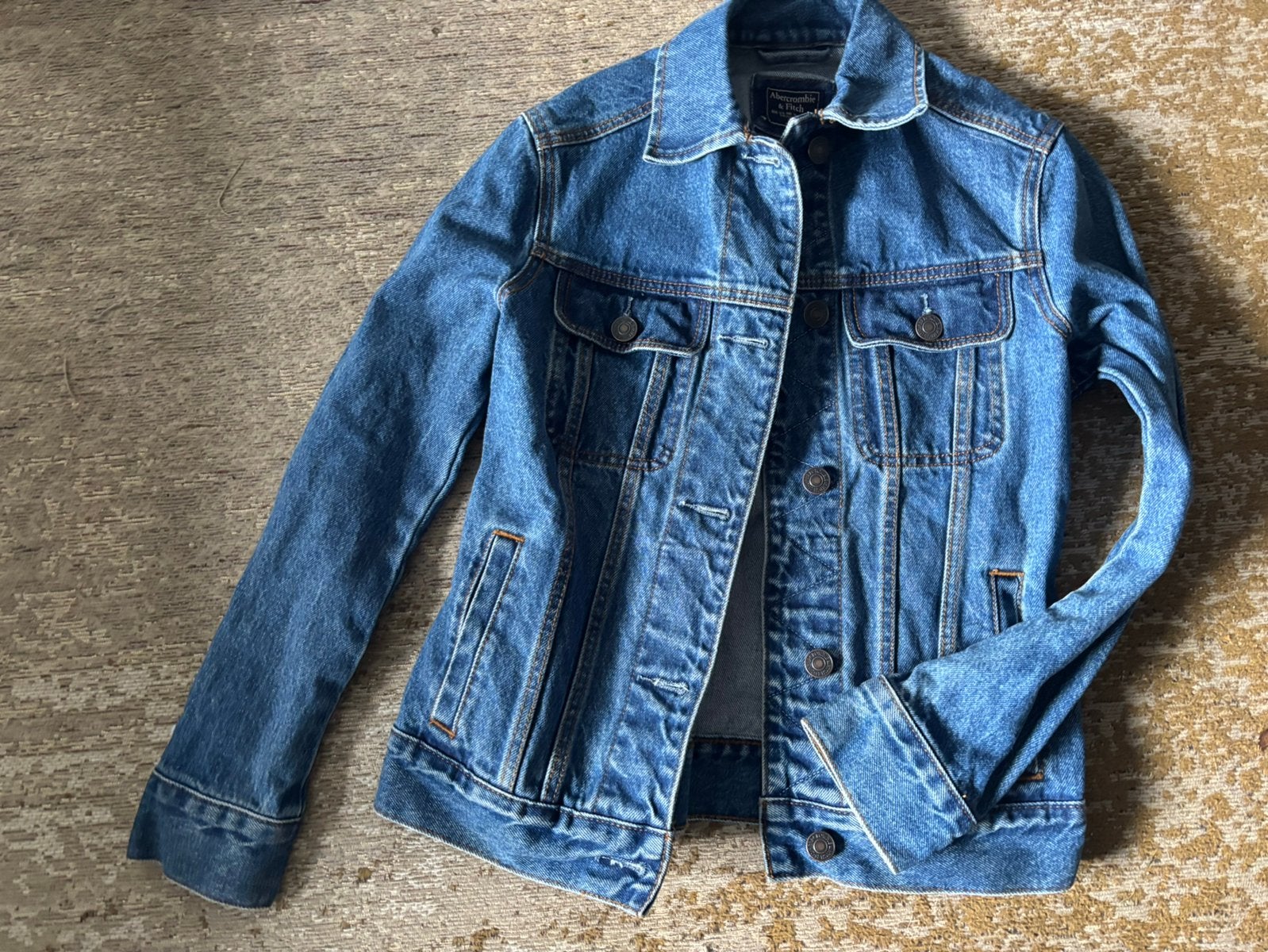 Denim jasje Abercrombie, Blauw, Ophalen of Verzenden, Zo goed als nieuw, Jasje