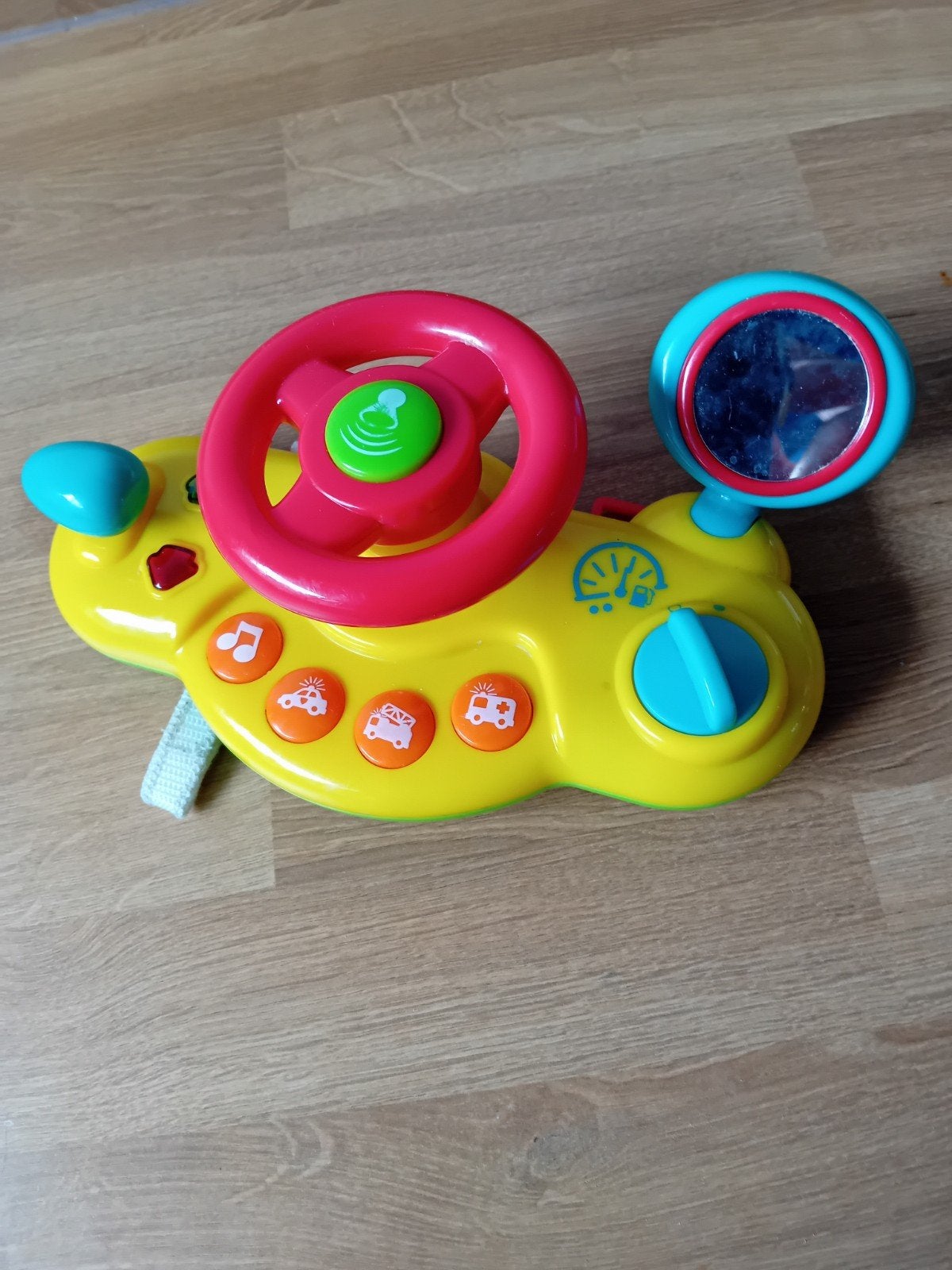 Interactief Baby Stuurwiel met Geluid en Spiegel, Ophalen of Verzenden, Gebruikt, Auto, Met geluid