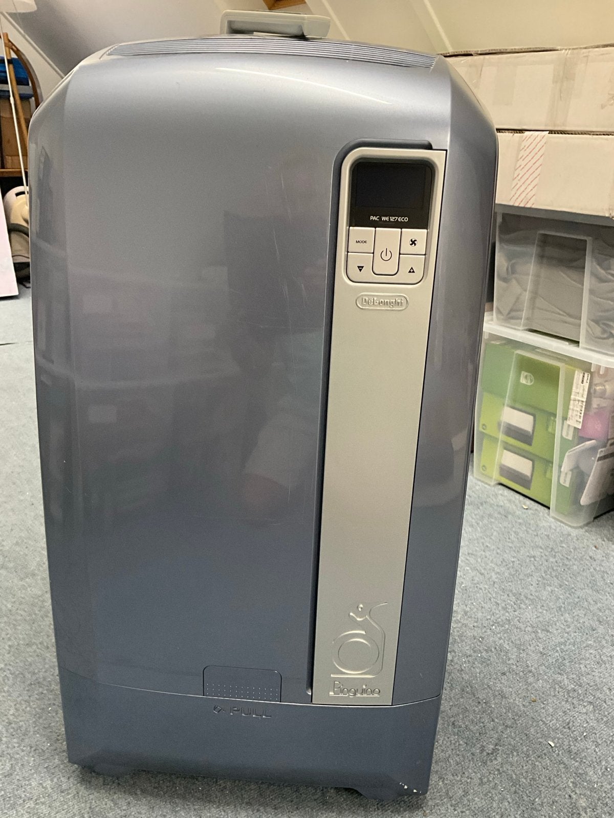 De'Longhi PAC WE127ECO Mobiele Airco, Ophalen, Gebruikt, 3 snelheden of meer, Koelen en Ontvochtigen