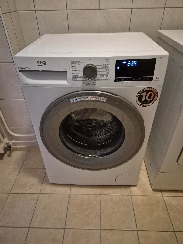 BEKO wasmachine, model BM3WFT4941B IronFast, Witgoed en Apparatuur, Ophalen, 1200 tot 1600 toeren, Minder dan 85 cm, 8 tot 10 kg