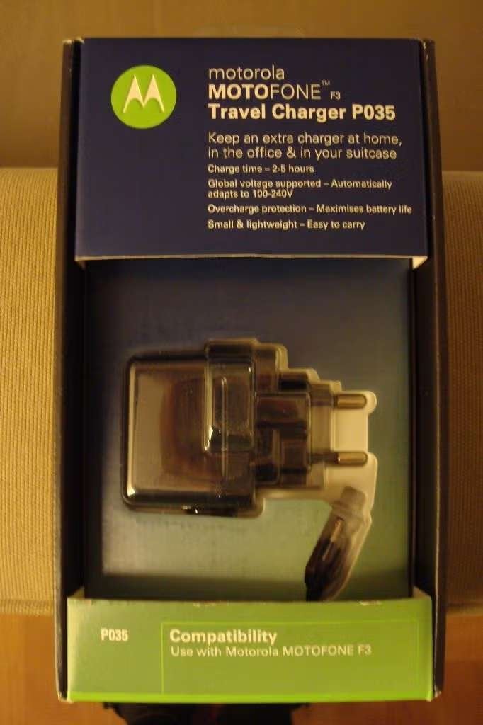 Motorola oplader F3 / W220, Ophalen of Verzenden, Nieuw, Motorola