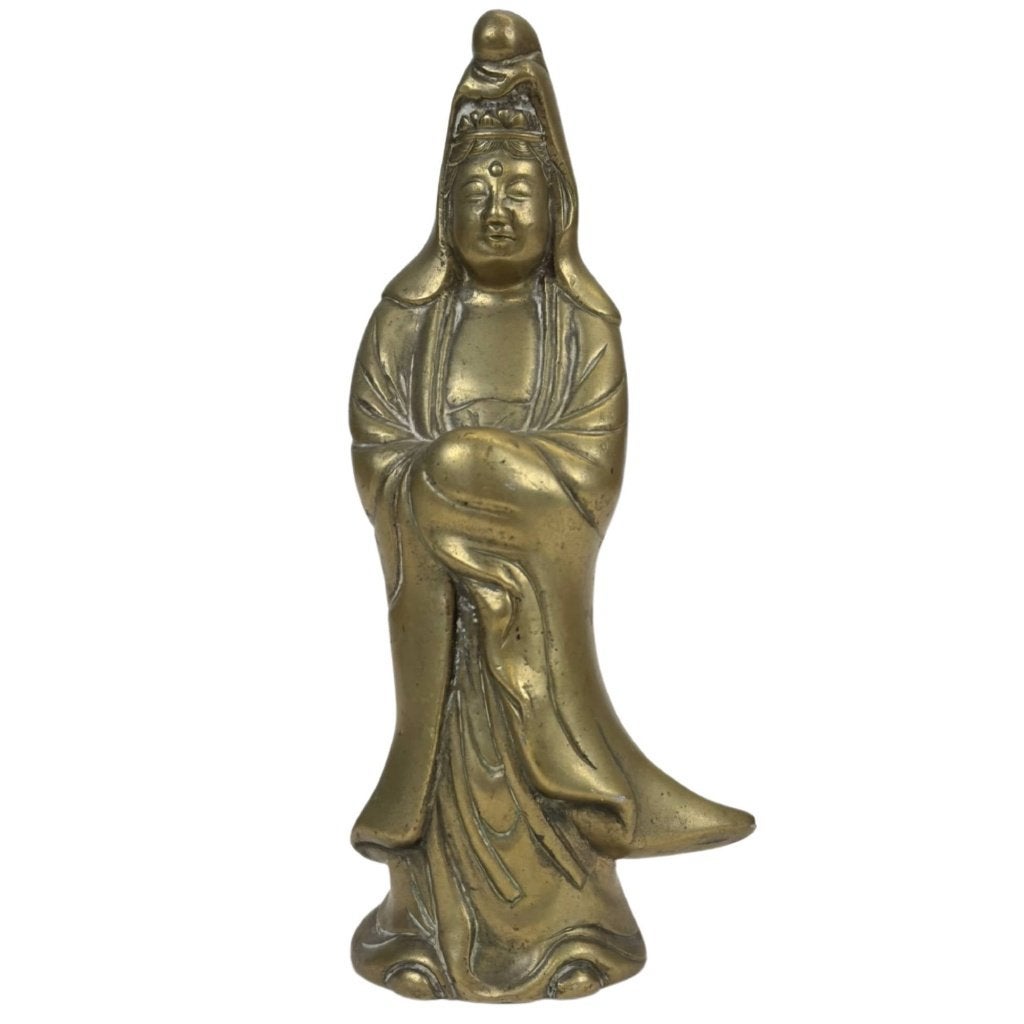 Guanyinbeeld – Chinees brons/messing, Antiek en Kunst, China, Ophalen of Verzenden, Beeld, Brons