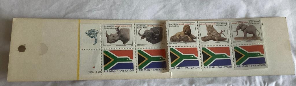 postzegels 1996, Animals "Big Five", Ophalen of Verzenden, Postfris, Dier of Natuur