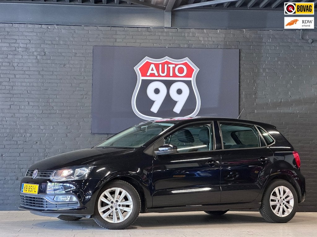 Volkswagen Polo 1.0 Comfortline AIRCO / SCHERM / ELEKT RAMEN, Stof, Zwart, Bedrijf, Handgeschakeld