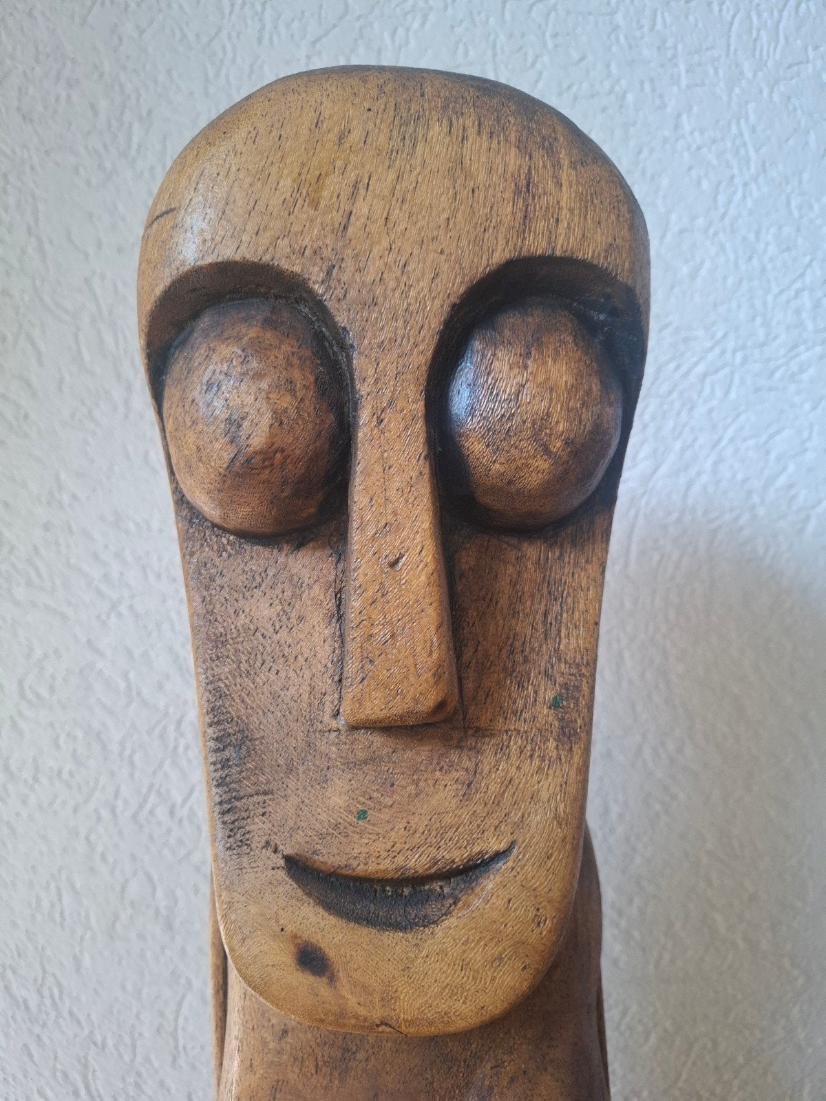 Houten sculptuur van een vrouwelijk figuur, handgesneden, Antiek en Kunst, Kunst | Beelden en Houtsnijwerken, Handgemaakt, Beeld
