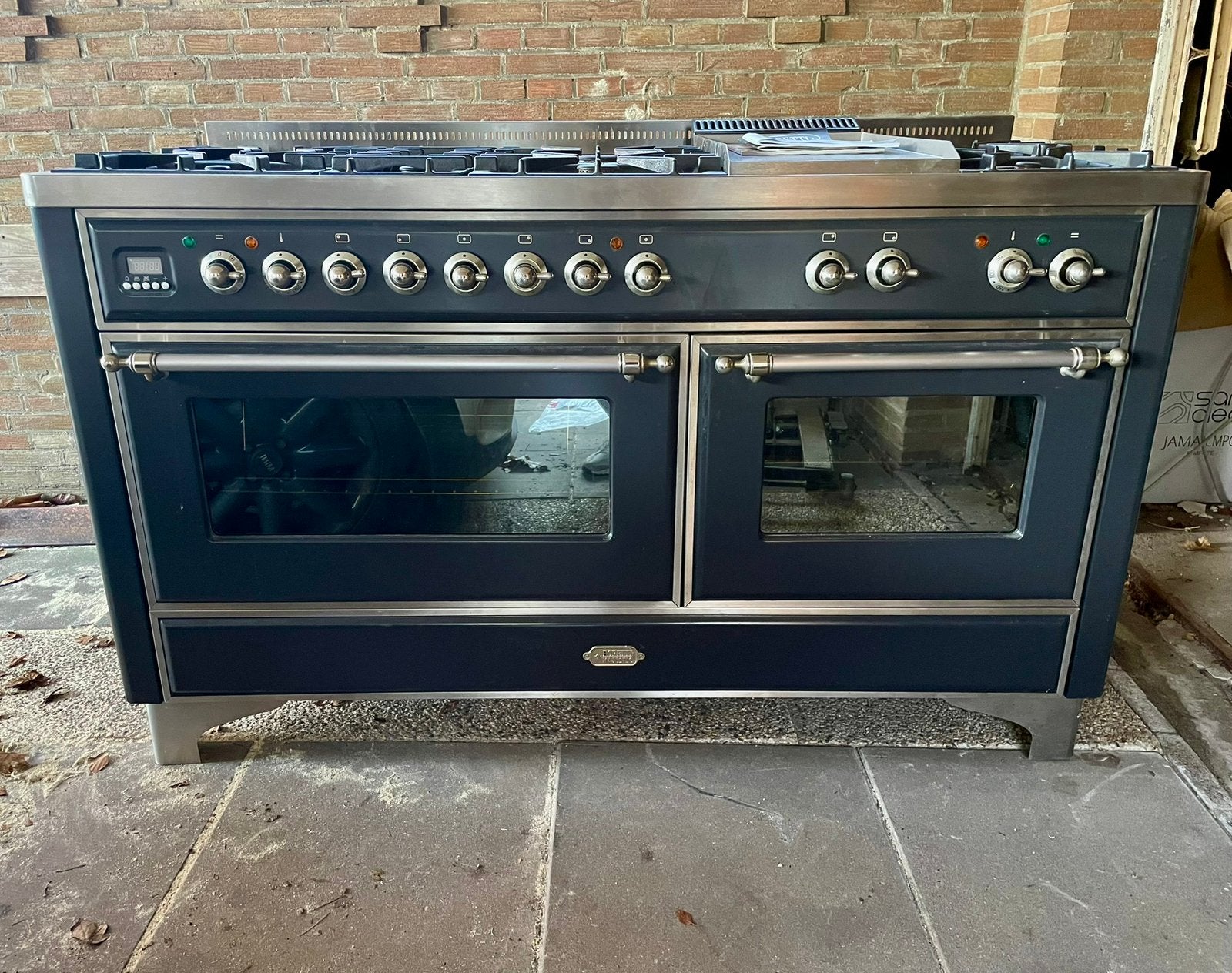 Uniek 150cm Boretti / Ilve fornuis! - 7 branders + Frytop, Ophalen, Zo goed als nieuw, Gas, Vrijstaand