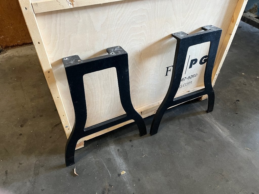 2 Gietijzeren Tafelpoten, Ophalen, Tafelpoot, 50 tot 100 cm, 50 tot 100 cm