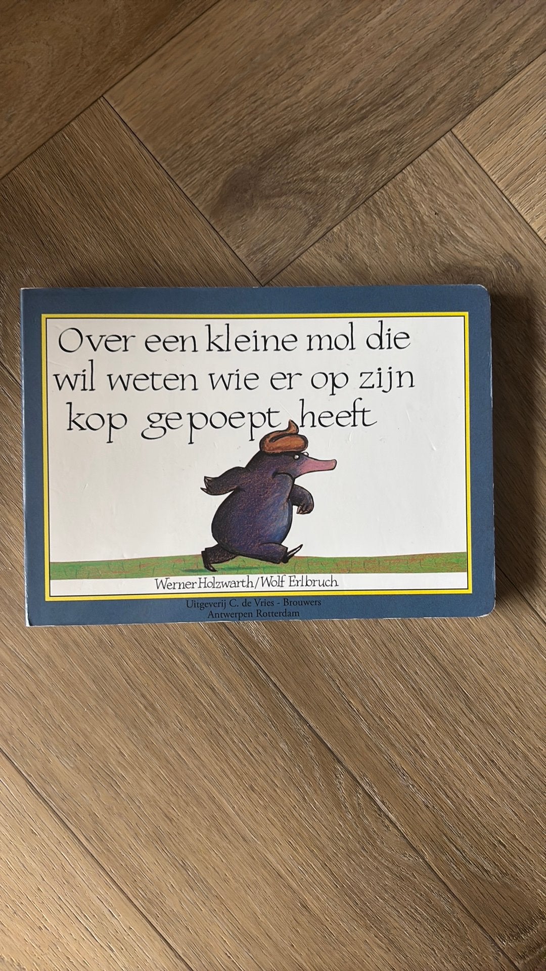 Over een kleine mol die wil weten wie er op zijn kop gepoept, Ophalen, Fictie algemeen, Werner Holzwarth, Zo goed als nieuw