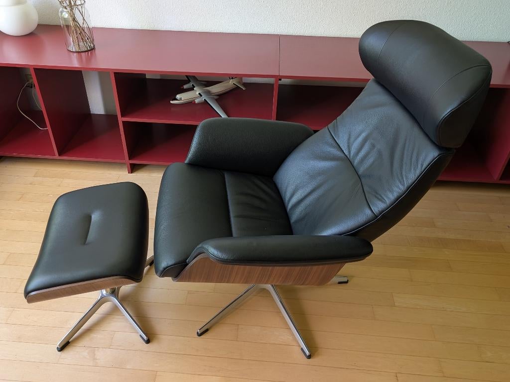 Conform Time Out Fauteuil Met Voetenbank, Ophalen, Modern Scandinavisch design, 75 tot 100 cm, Zo goed als nieuw
