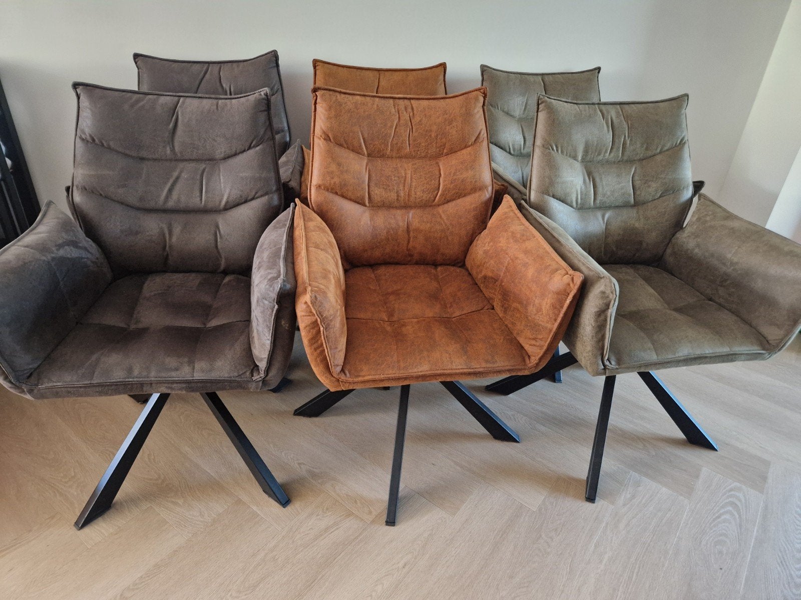 6 Draaibare stoelen, Huis en Inrichting, Stoelen, Ophalen, Overige kleuren, Landelijk, Vijf, Zes of meer stoelen