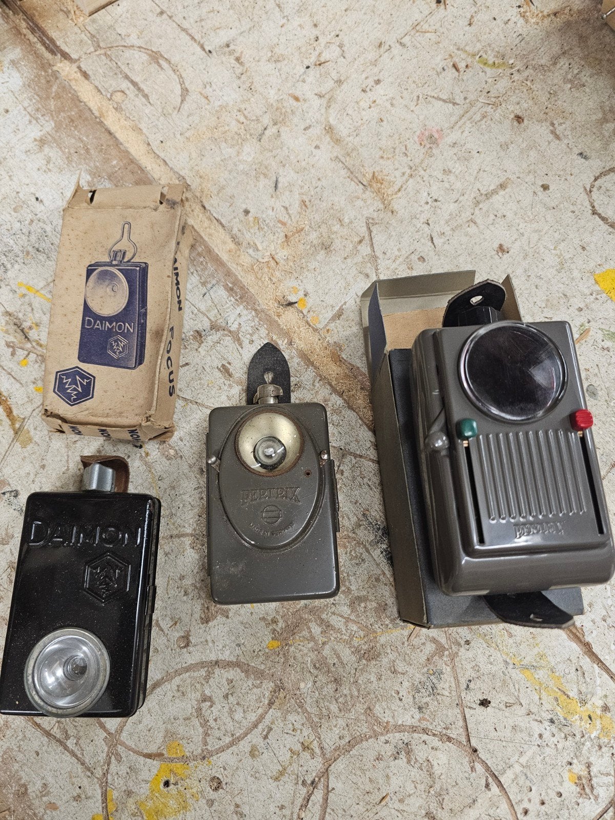 Vintage zaklampen set: Daimon en Pertrix (3 stuks), Ophalen of Verzenden