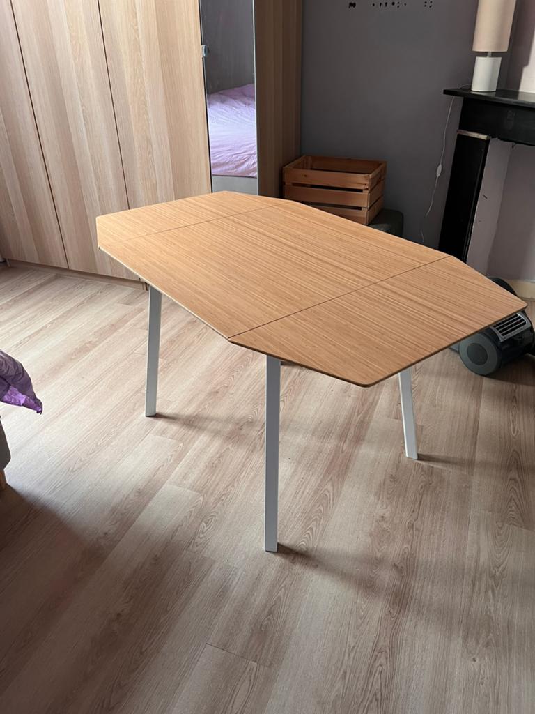 Ikea tafel bamboe PS 2012, Ophalen, Gebruikt, 100 tot 150 cm, 50 tot 100 cm