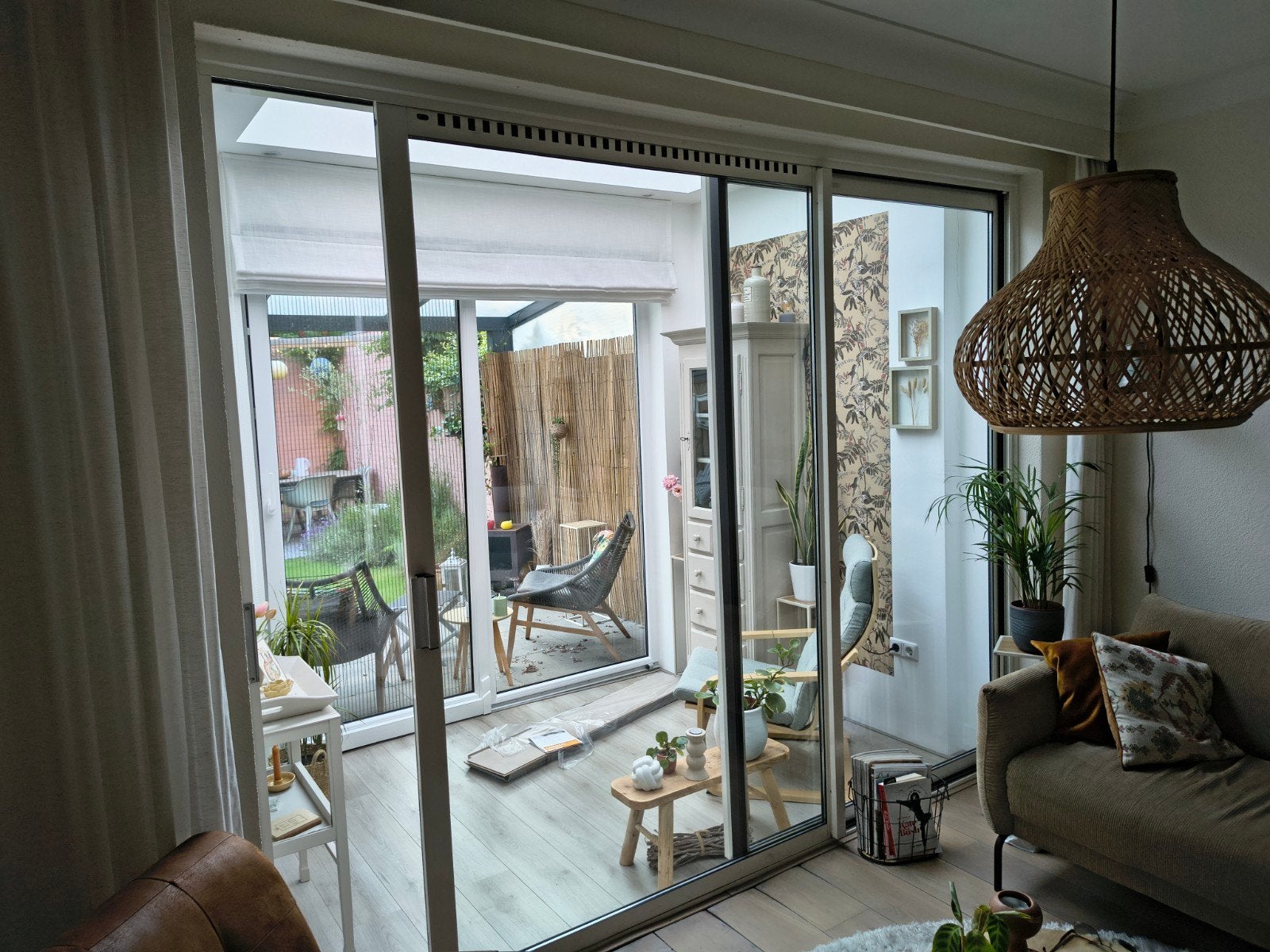 Aluminium Schuifpui met Dubbel Glas (296x234 cm), Gebruikt, Overige typen, Dubbelglas, 160 cm of meer