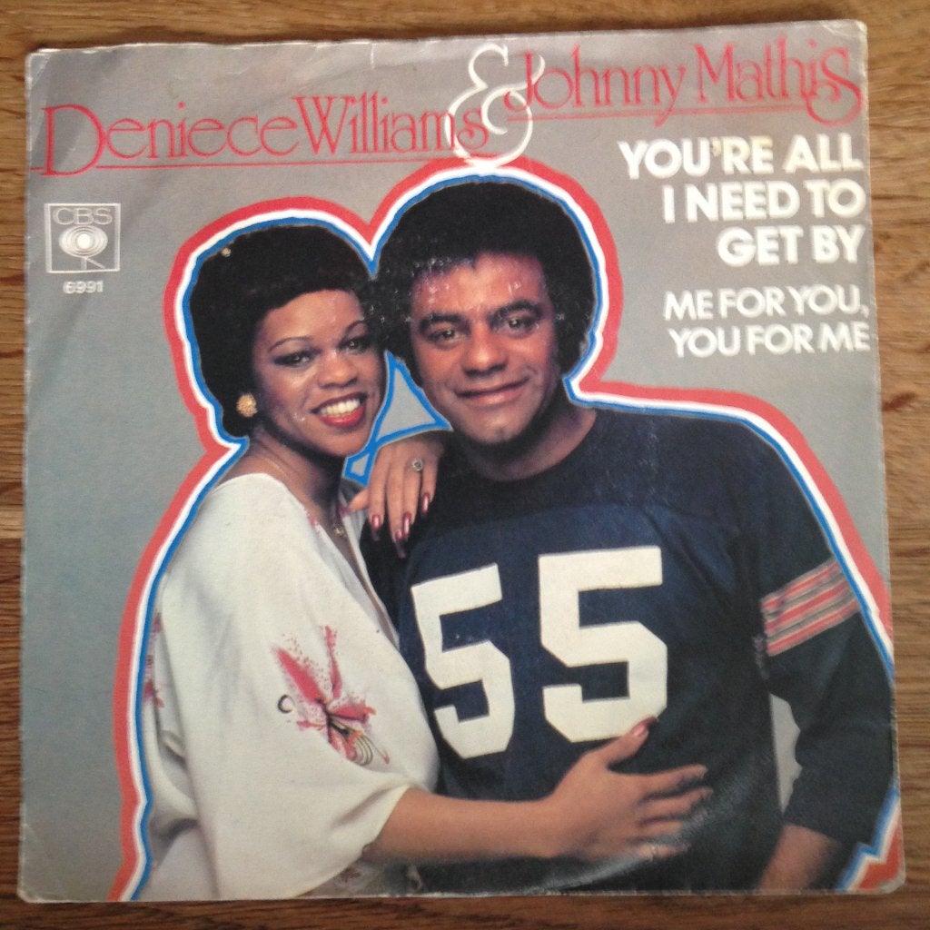 Deniece Williams Johnny Mathis You're All I Need 7" FH soul, Gebruikt, 7 inch, Ophalen of Verzenden, R&B en Soul