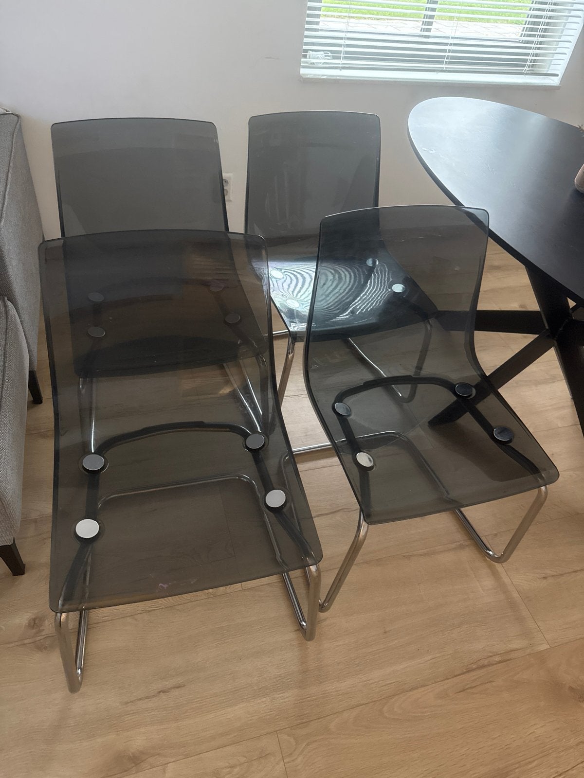 4x IKEA Tobias stoelen - Zo goed als nieuw, Ophalen, Kunststof, Overige kleuren, Zo goed als nieuw