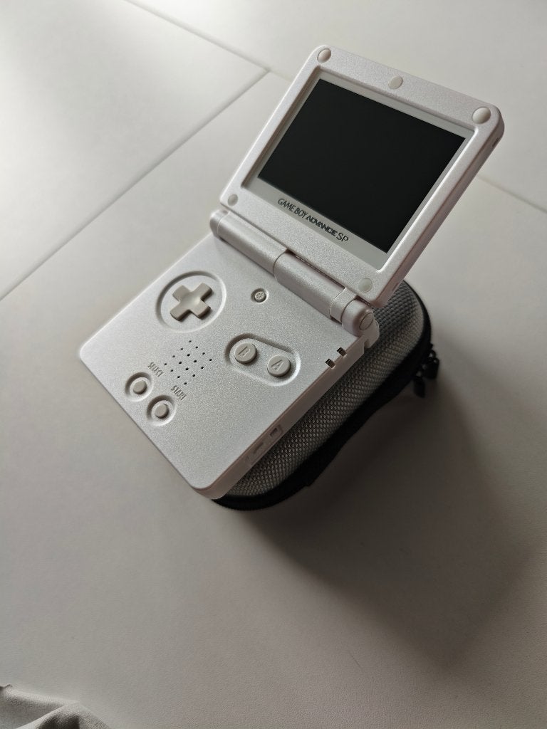 GBA SP Wit | Nieuwe Shell & IPS Scherm | Als Nieuw, Ophalen of Verzenden, Zo goed als nieuw, Game Boy Advance