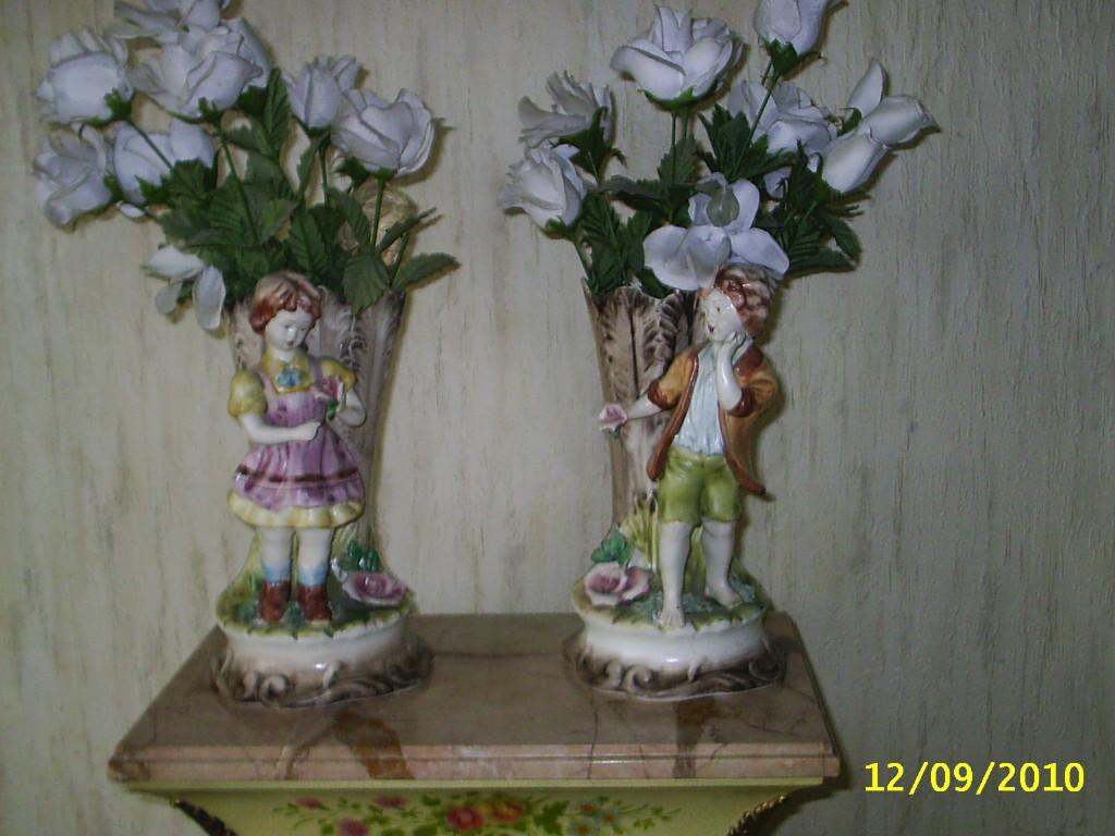 Prachtige Twee Vazen Jongen + Meisje., Ophalen of Verzenden