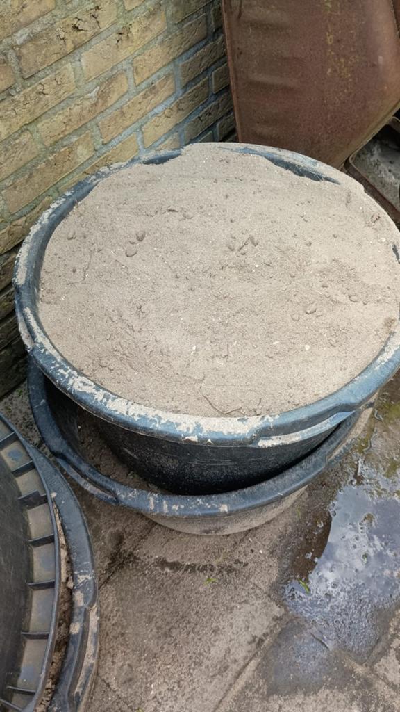 Wit zand 0.5m3, Tuin en Terras, Zand, Ophalen, Gebruikt, Ophoogzand