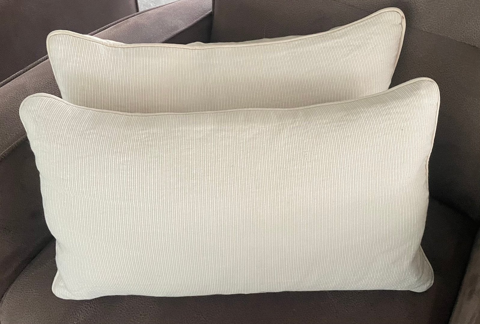 Rivièra Maison kussen set 45x30 cm, Ophalen, Zo goed als nieuw, Beige, Rechthoekig