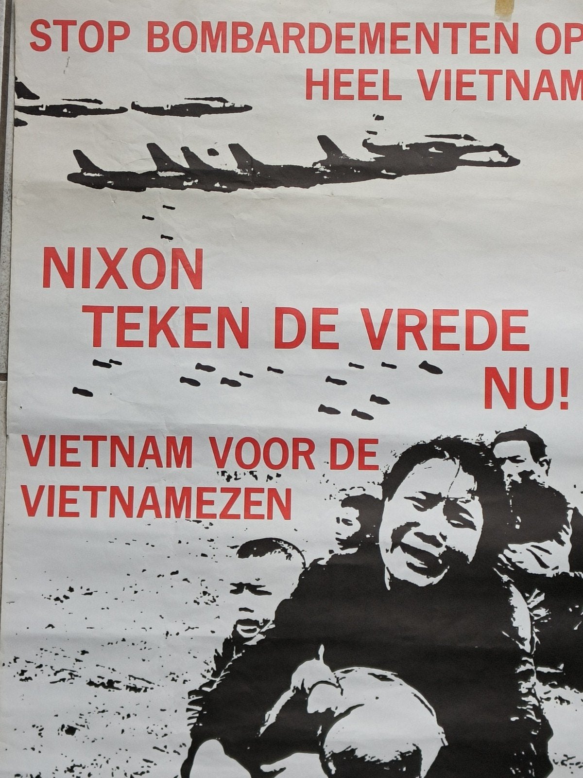 1969/1974 ,AFFICHE UIT DE VIETNAM OORLOG., Ophalen of Verzenden, Gebruikt, A1 t/m A3, Film en Tv