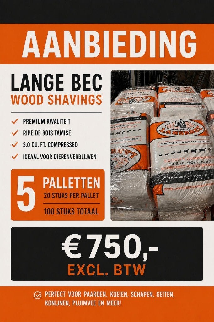 Langebec Wood Shavings 3.0 cu ft – Premium houtkrullen, Tuin en Terras, Aarde en Mest, Ophalen, Tuinaarde
