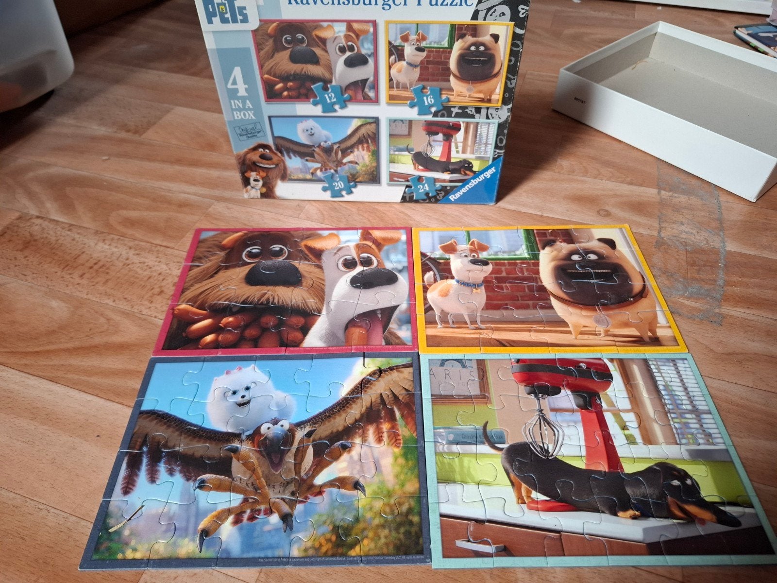 Ravensburger Pets Puzzels - 4 in 1 hondenpuzzels, Ophalen of Verzenden, 10 tot 50 stukjes, Gebruikt, 4 tot 6 jaar
