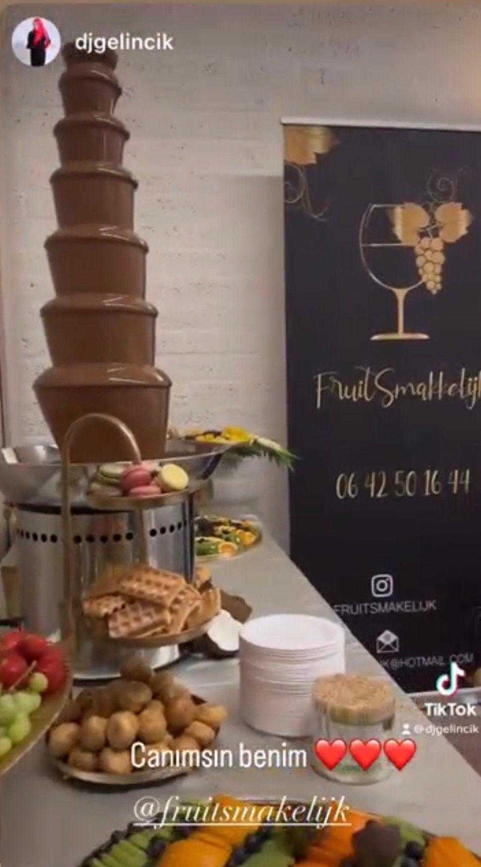 Grote chocoladefontein inclusief accessoires te koop., Ophalen, Zo goed als nieuw