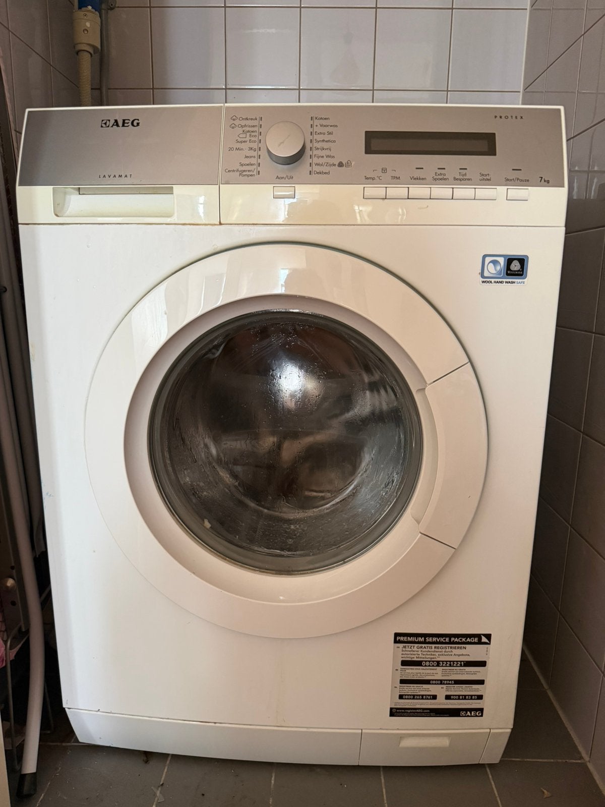 Wasmachine aeg protex lavamat 7kg, Gebruikt, Ophalen of Verzenden, 85 tot 90 cm, 1200 tot 1600 toeren