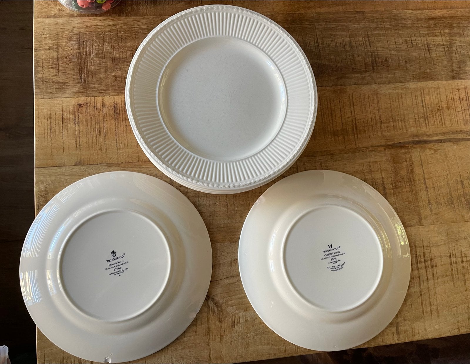 9 Wedgwood platte borden, 2 met kleine beschadiging, Ophalen, Gebruikt, Bord(en), Wedgwood