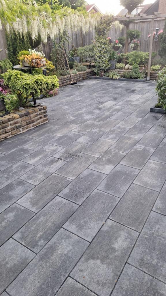 Excluton Soft Comfort 30x60x4 cm Grijs/Zwart Terrastegels, Tuin en Terras, Tegels en Klinkers, Ophalen, Nieuw, 10 m² of meer, Beton