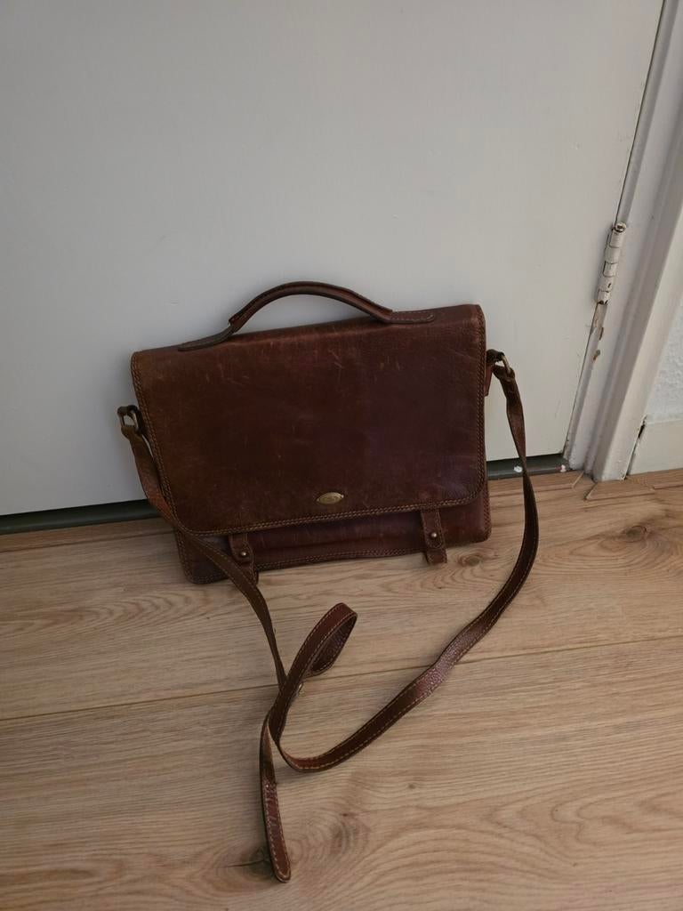 Leren schoudertas The Bridge - Vintage bruin, Gebruikt, Bruin, Leer, Ophalen