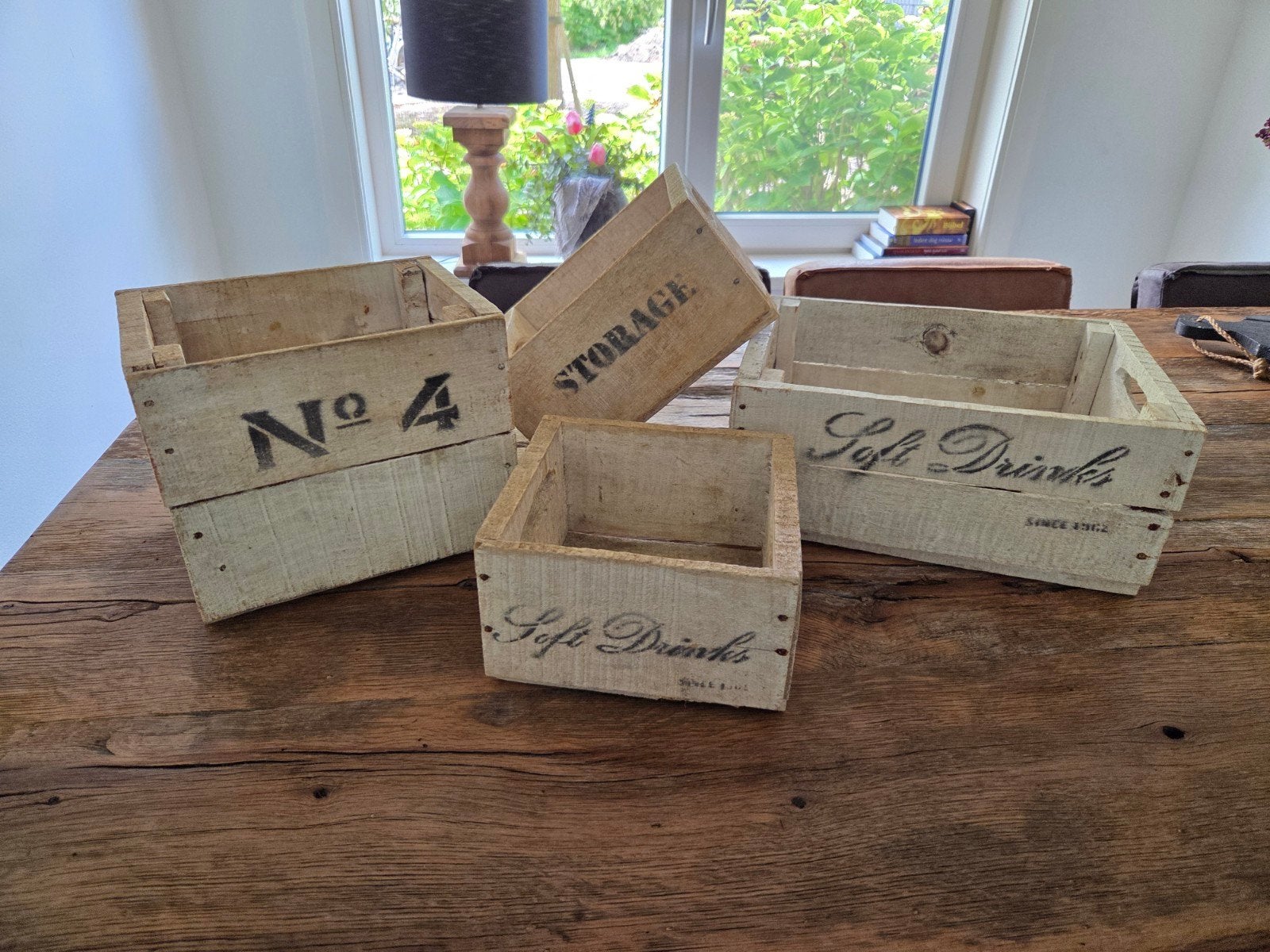 4x decoratieve kistjes, Ophalen of Verzenden, Gebruikt, Minder dan 50 cm