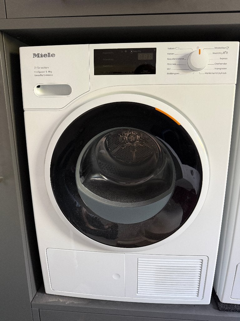 Miele wasdroger warmtepompdroger T1 selection, Ophalen, 6 tot 8 kg, Gebruikt, Voorlader