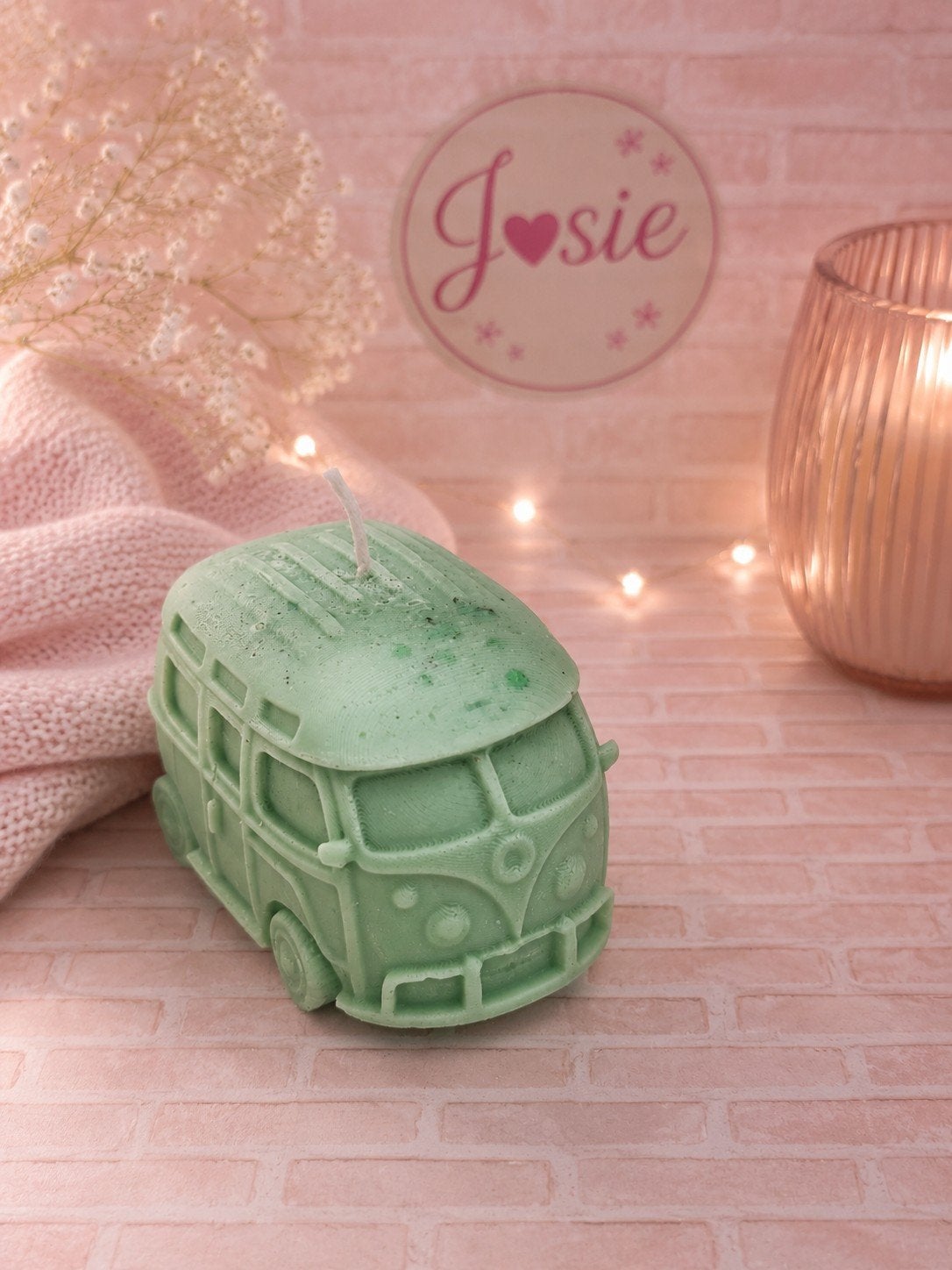 Unieke VW Bus Kaars - Groen, Ophalen, Groen, Vintage, Overige materialen