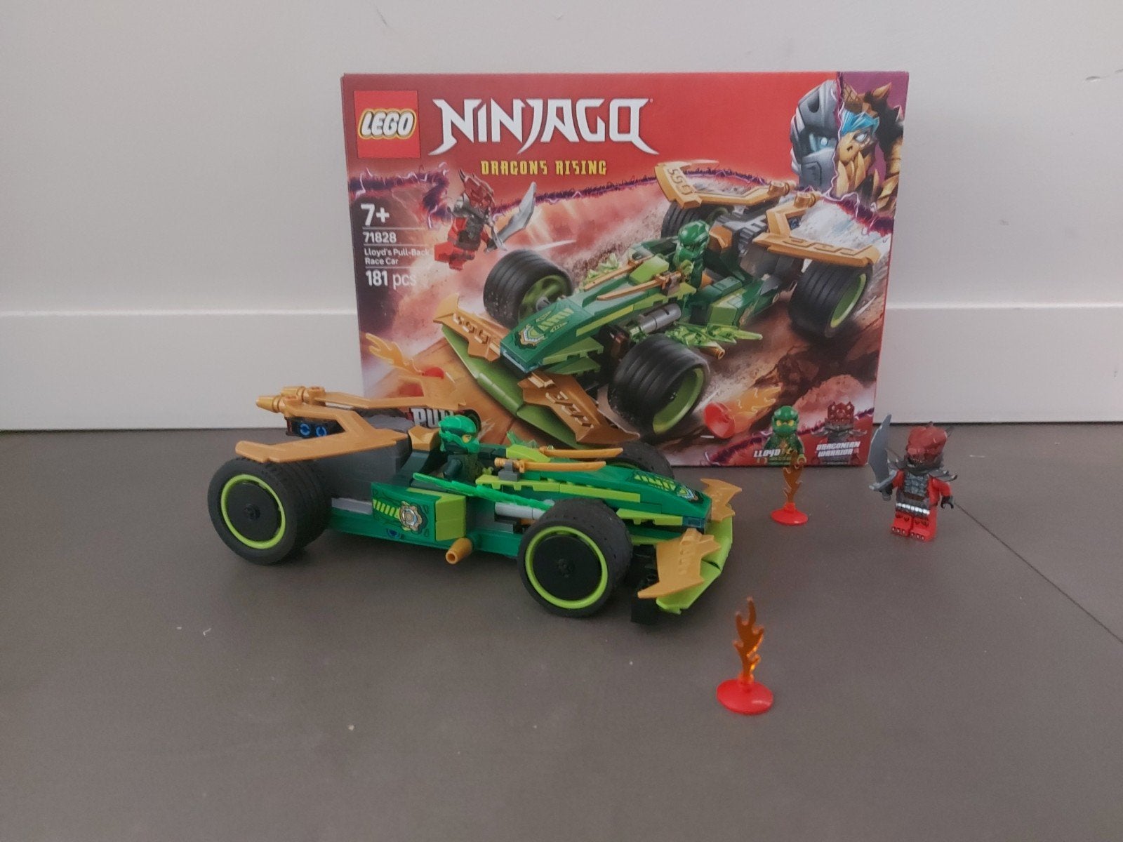 Lego Ninjago Lloyds pull-back race car, Lego, Ophalen of Verzenden, Zo goed als nieuw, Ninjago