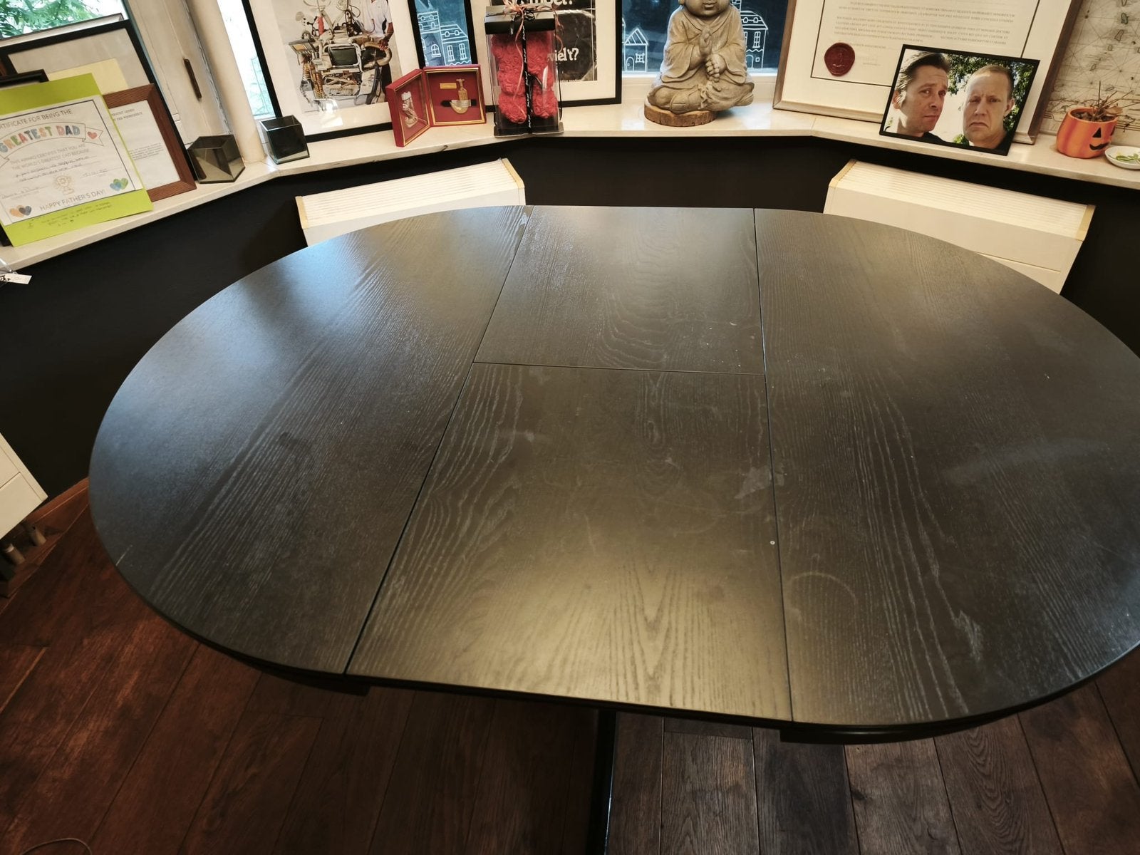 Uitschuifbare tafel, Gebruikt, 100 tot 150 cm, Ophalen of Verzenden, Vijf personen of meer