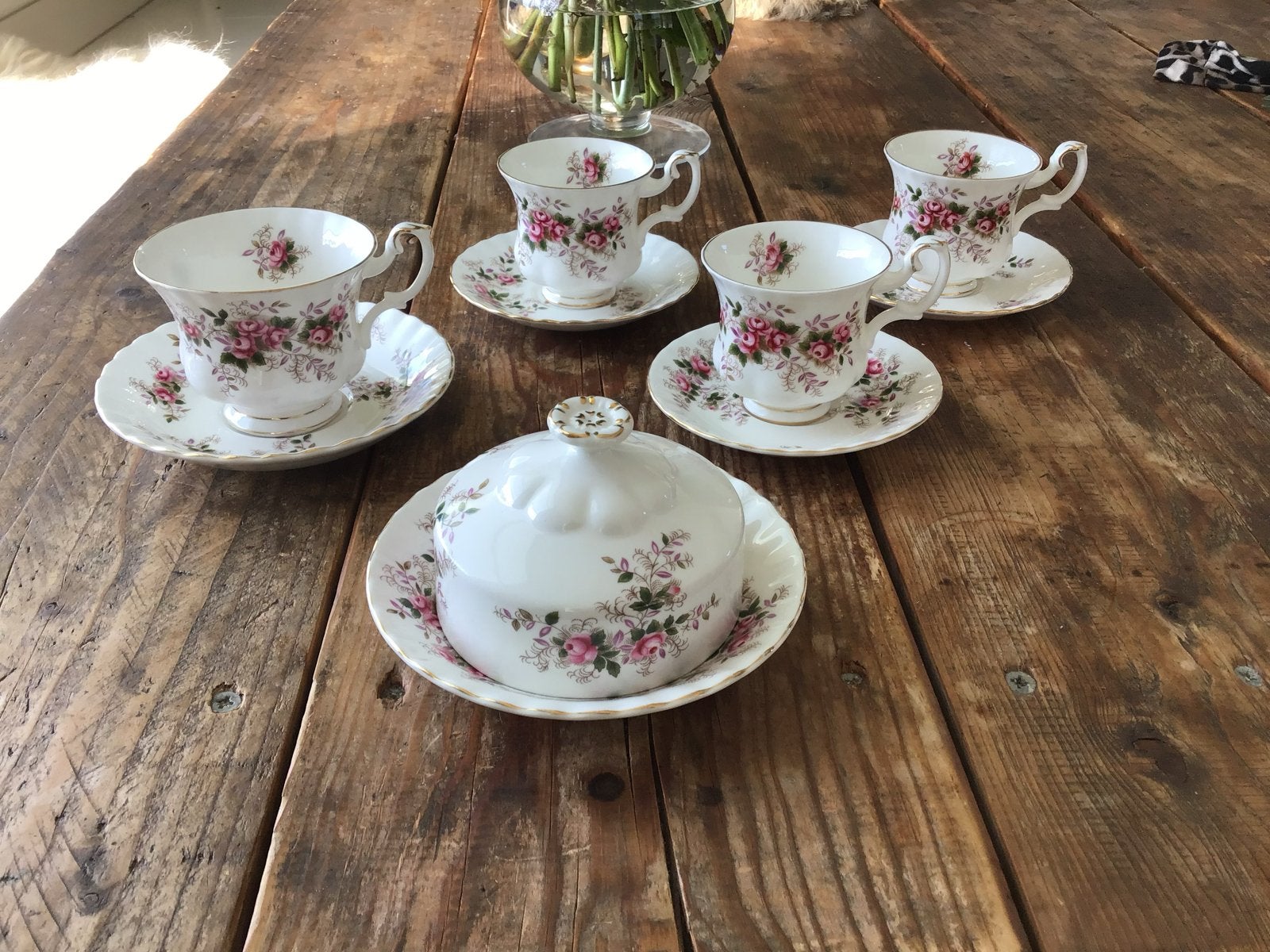 Royal Albert Lavender Rose Theeservies - 4 Kopjes & Meer, Ophalen of Verzenden