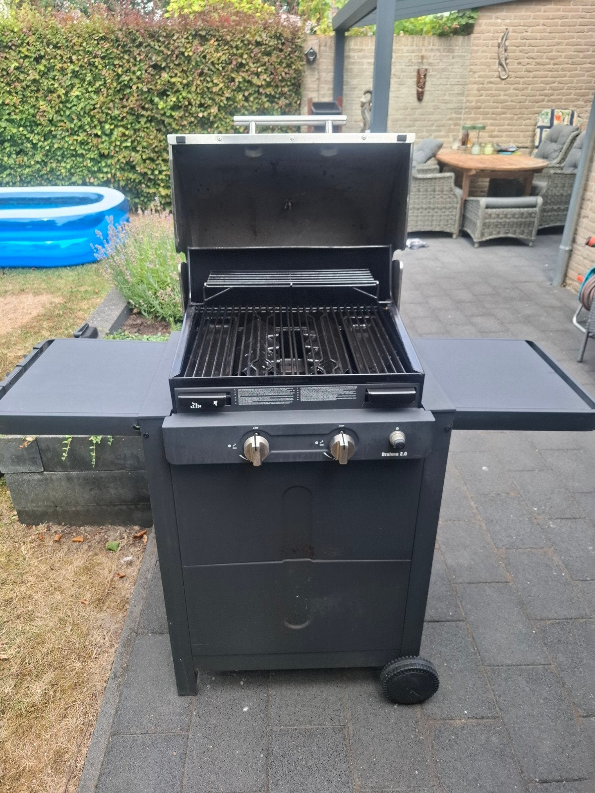 BBQ met diverse toebehoren: pizzaplaat, bakplaat, taartvo, Tuin en Terras, Ophalen, Gebruikt, Barbecook