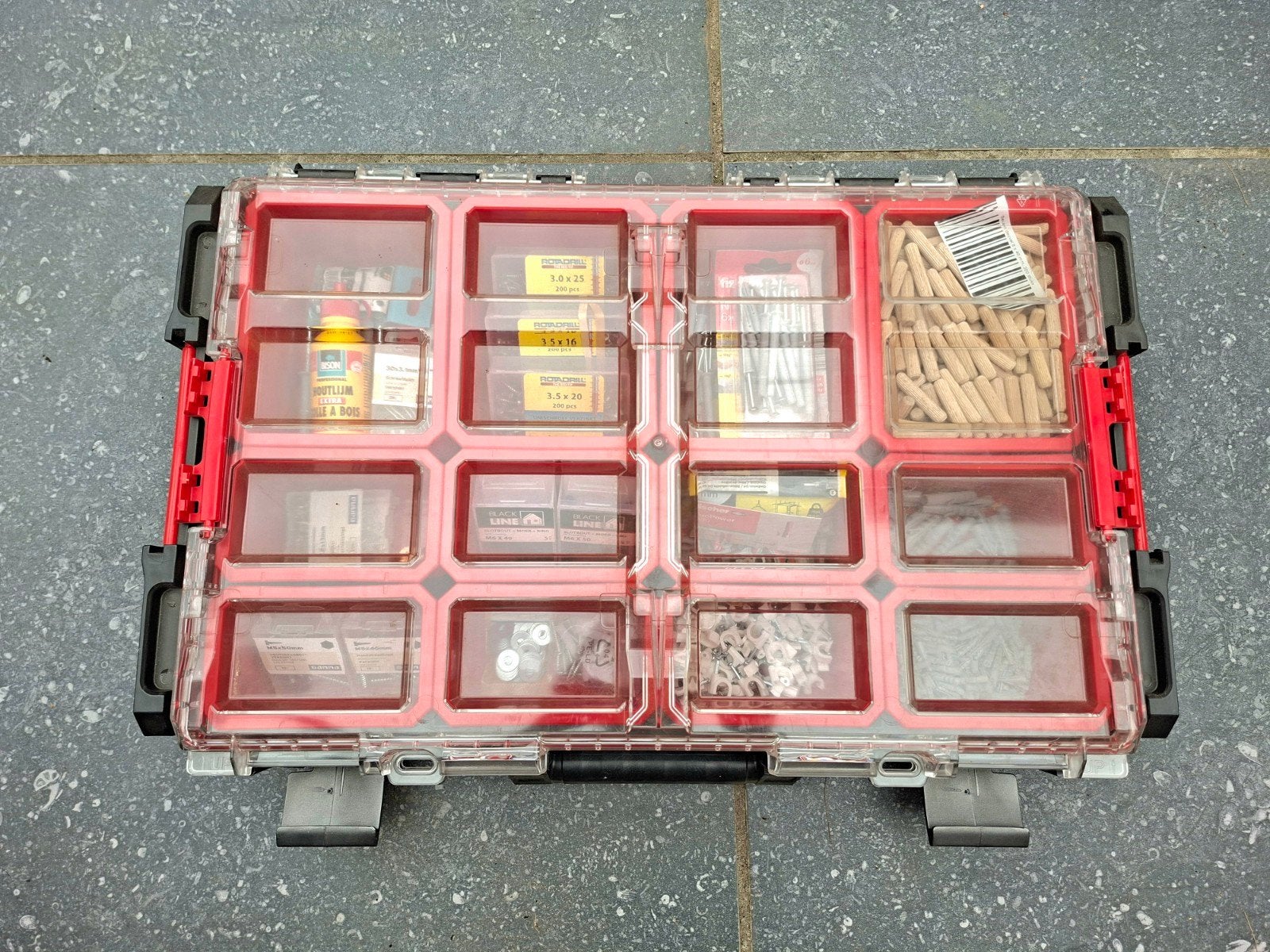 Organizer QBrick systeem + inhoud, Ophalen of Verzenden, Zo goed als nieuw