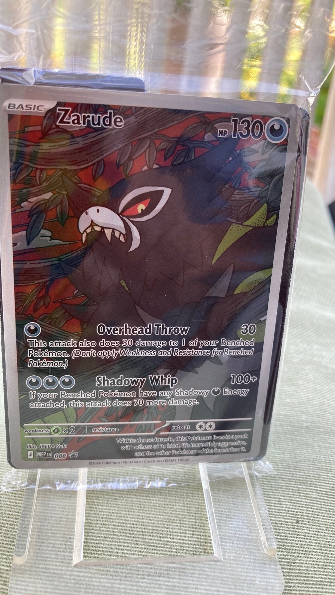 Pokemon Zaruda promo 88 mega Evolution seald 7,50 euro, Ophalen of Verzenden, Zo goed als nieuw