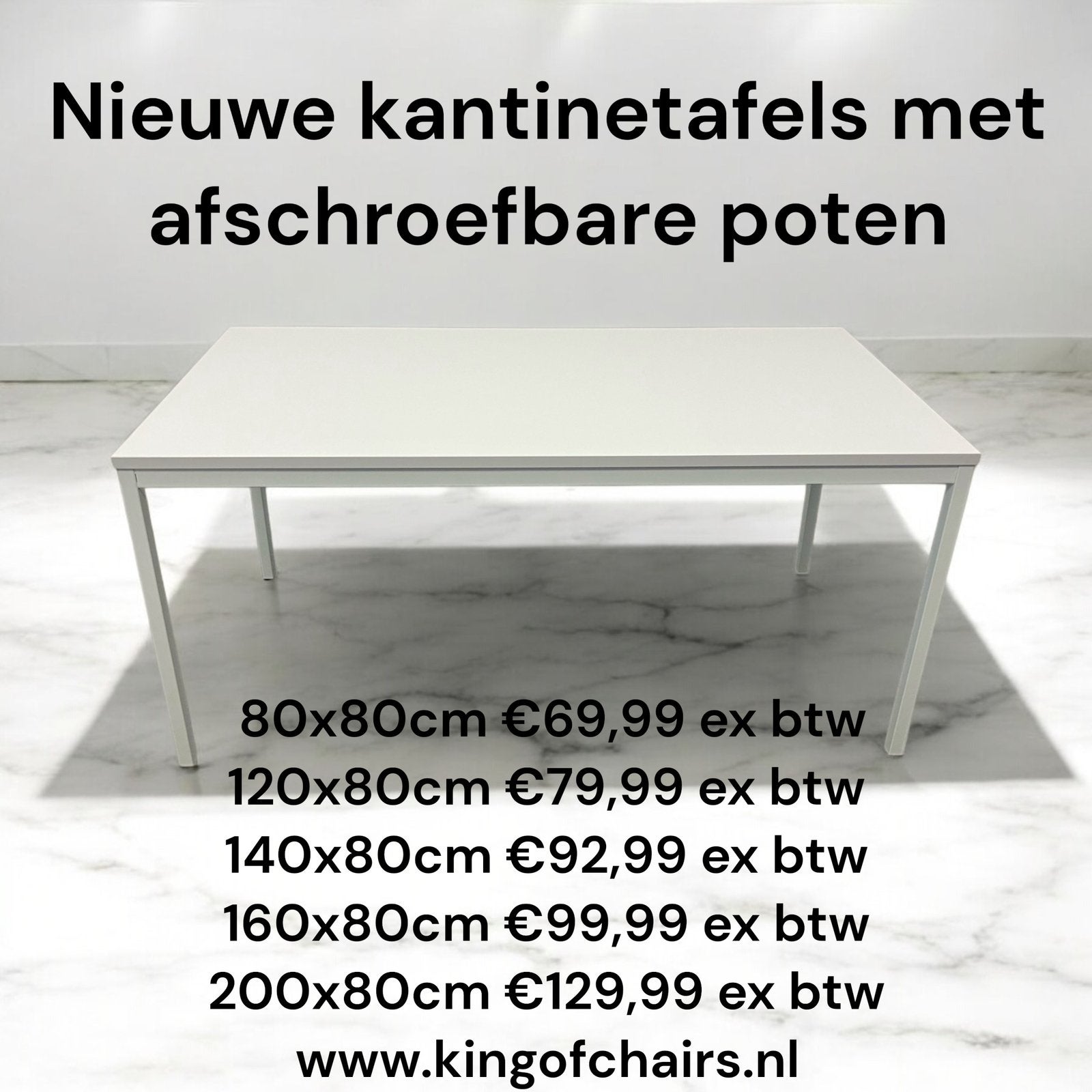 Kantinetafels kantoortafels vergadertafels bureau werktafels, Ophalen, MTB, Metaal, MTB