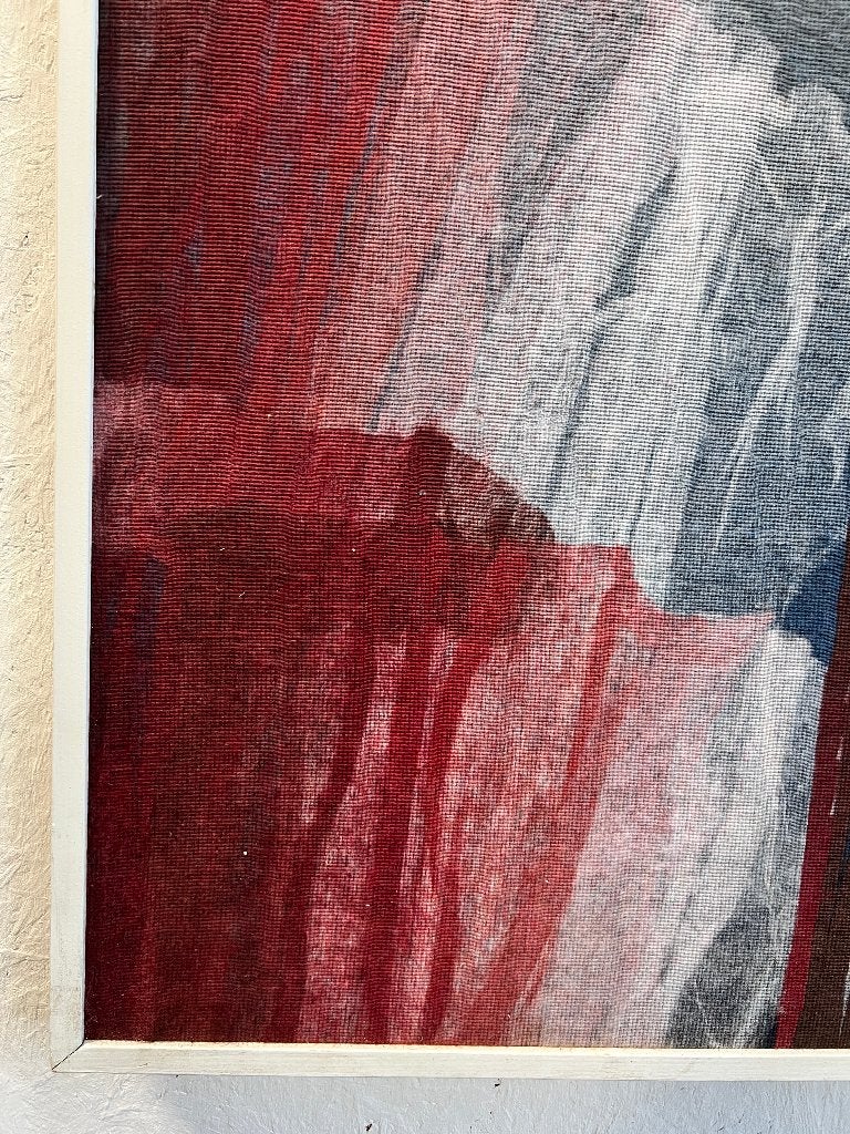 Schilderij, Ondergaande Zon, Geschilderd Op Jutte, 1980's, Ophalen, Gebruikt, 50 tot 75 cm, Onbekend