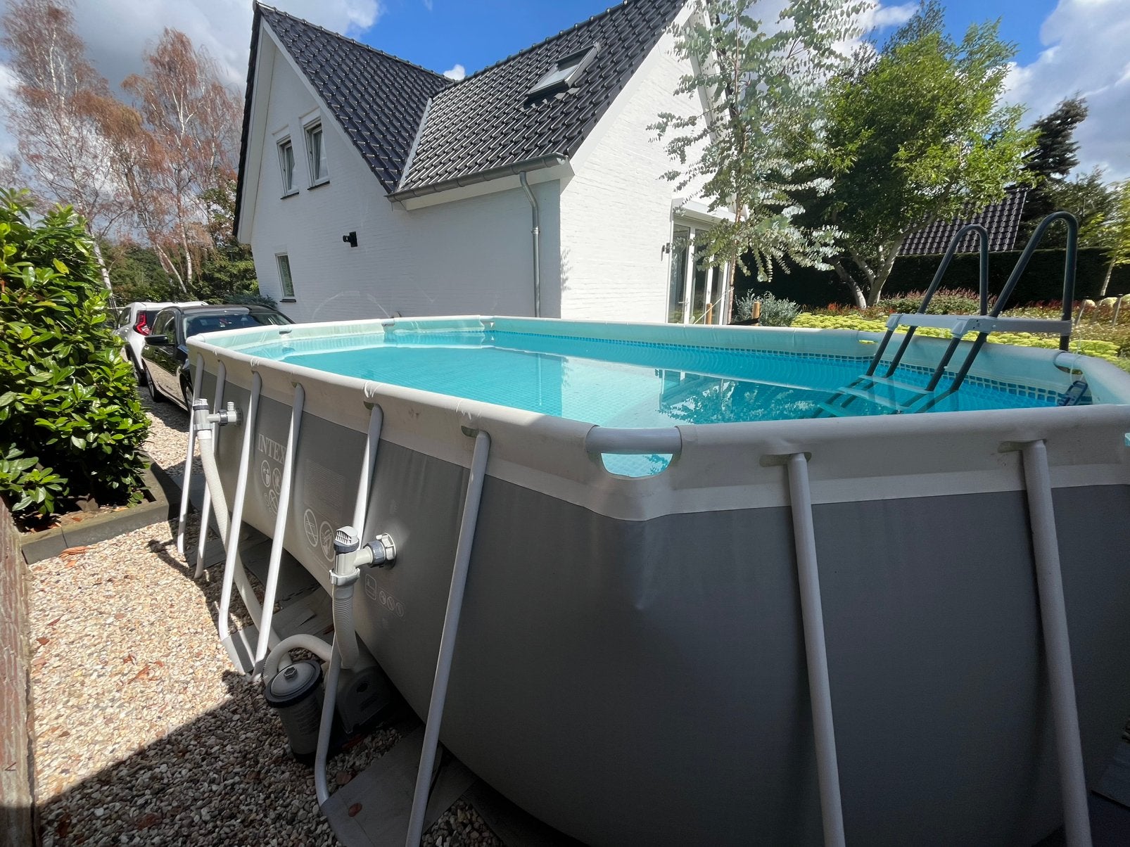 GROOT INTEX FRAME ZWEMBAD 503  274  122 CM, Tuin en Terras, Zwembaden, 200 tot 300 cm, Zo goed als nieuw, Rechthoekig, Ophalen