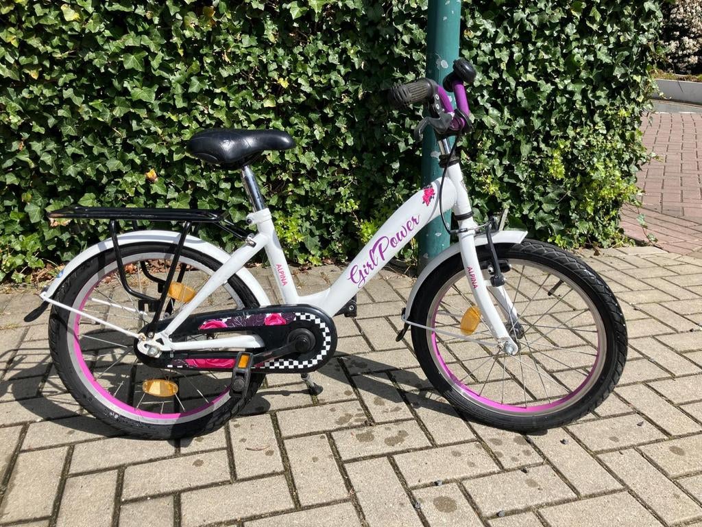 Alpina Girl Power kinderfiets 4-6 jaar, 18 inch, Fietsen en Brommers, Fietsen | Meisjes, Ophalen, Terugtraprem, Gebruikt, Alpina