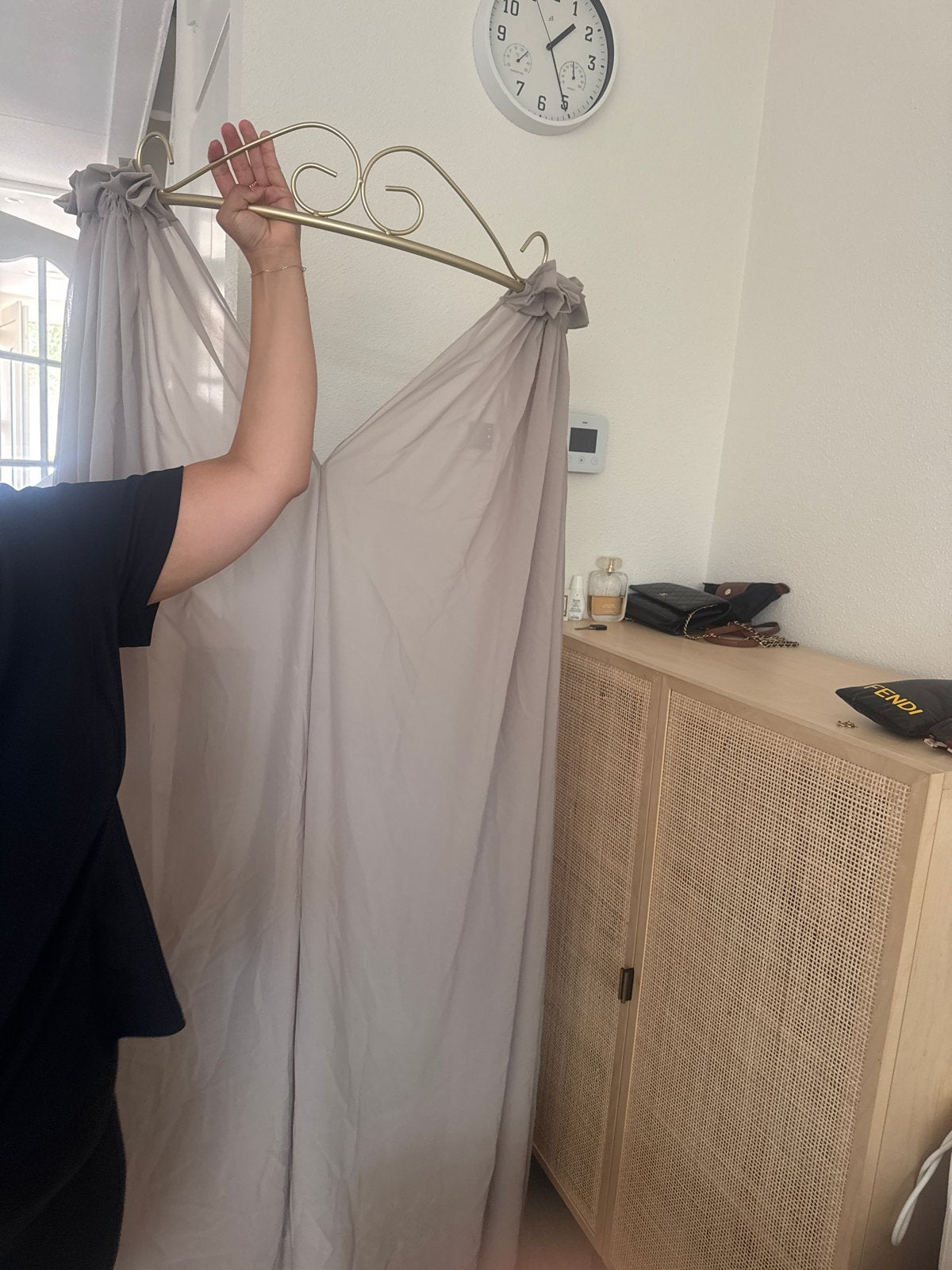Bedhemel voor meisjeskamer - Goudkleurig met voile, Ophalen, Zo goed als nieuw