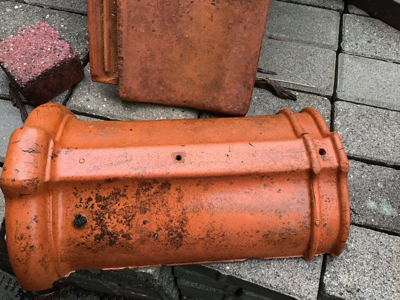 Dakpannen Falzziegelwerke - ca. 150 stuks met 12 nokvorsten, Ophalen, Gebruikt, Steen of Klei, 15 m² of meer