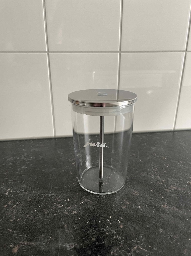 Jura glazen melkhouder, Witgoed en Apparatuur, Ophalen, Zo goed als nieuw, Jura, Melkaccessoire