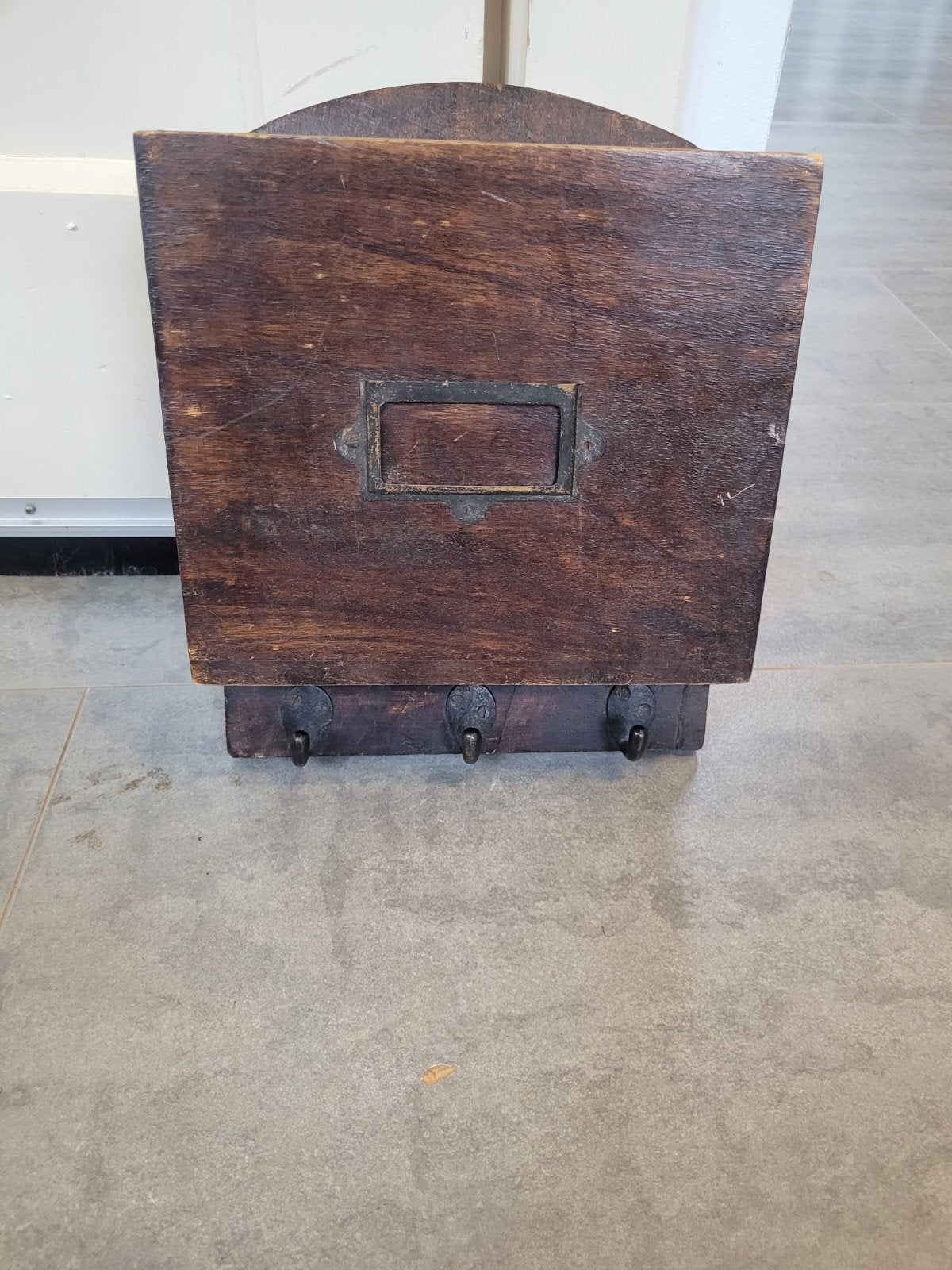 Vintage Houten Post- en Sleutelhouder, Gebruikt, Minder dan 100 cm, Hout, Ophalen