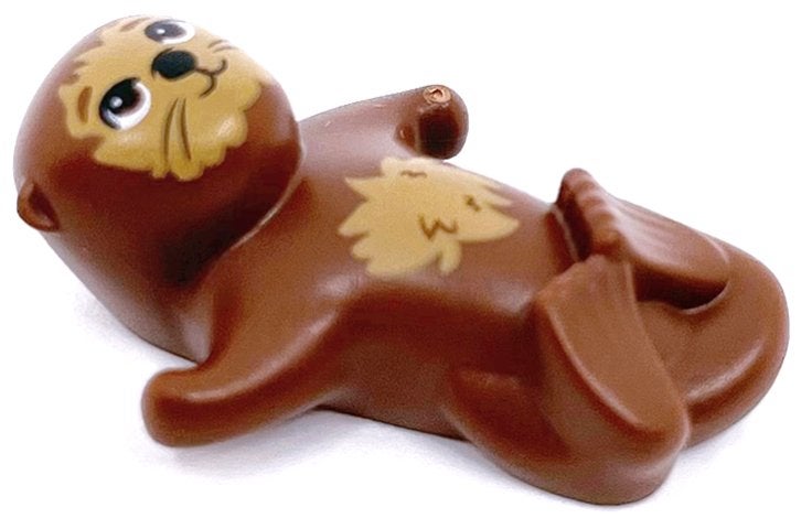 lego bruine otter liggend (9), Ophalen of Verzenden, Nieuw, Accessoire, Lego