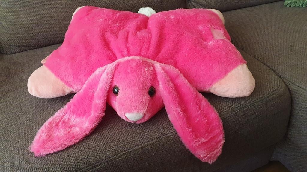 Swizzels knuffelkussen/ knuffel konijn., Ophalen of Verzenden, Zo goed als nieuw, Konijn
